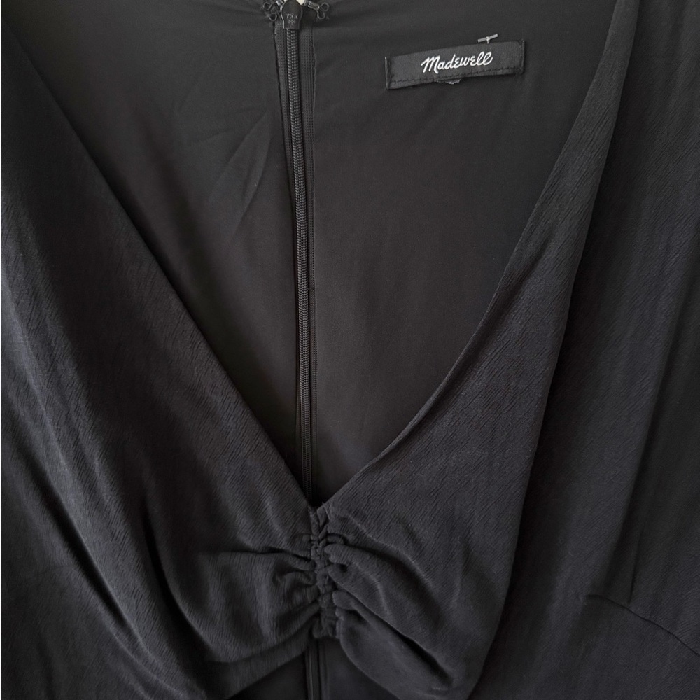 Madewell Black Tiered Maxi Dress with Front Cutout - Picture 6 of 7